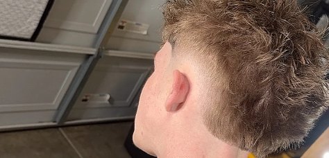 Blonde textured fade